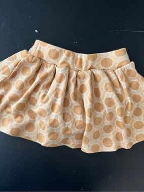 kate quinn Cream and Tan Polka Dot Skater Skirt